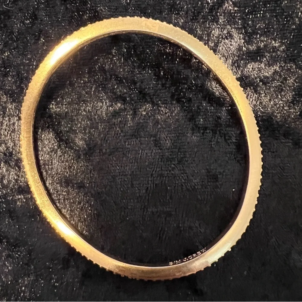 J.CREW GOLD WAVY PAVE CRYSTAL BRACELET EUC